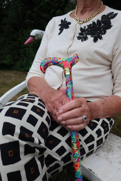 Kleurrijk Gebloemd Wandelstok